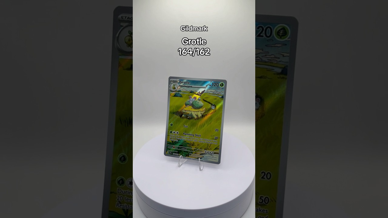 Grotle 164/162 - Love art where a Pokemon is carrying smaller Pokemon #Pokemon #PokemonCards #Grotle