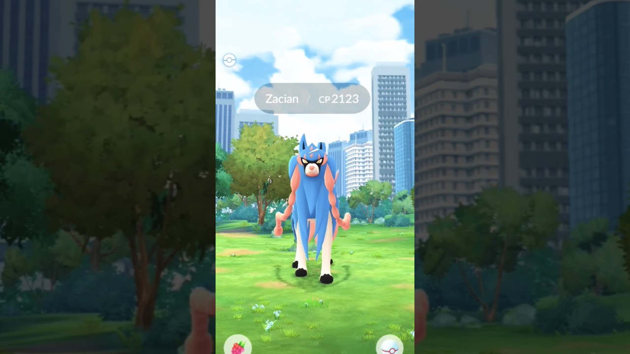 I CAUGHT ZACIAN IN POKEMON GO! #shorts #viralshorts #pokemongo