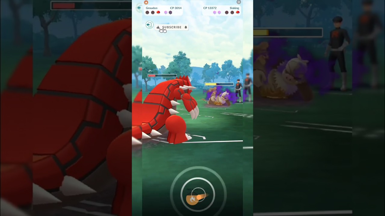 Groudon vs Shadow Slaking pvp Battle in #pokemongo #shorts #groudon #slaking