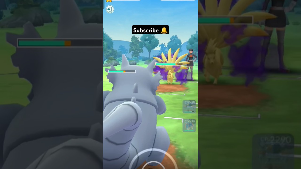 OMG 😱 so powerful and amazing attacks rhydon pokemon 💥 #pokemongo #rhydon #gaming