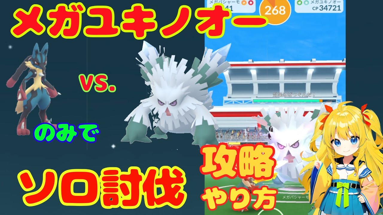 メガユキノオーのソロ討伐 ！メガルカリオのみで攻略〜基本情報解説