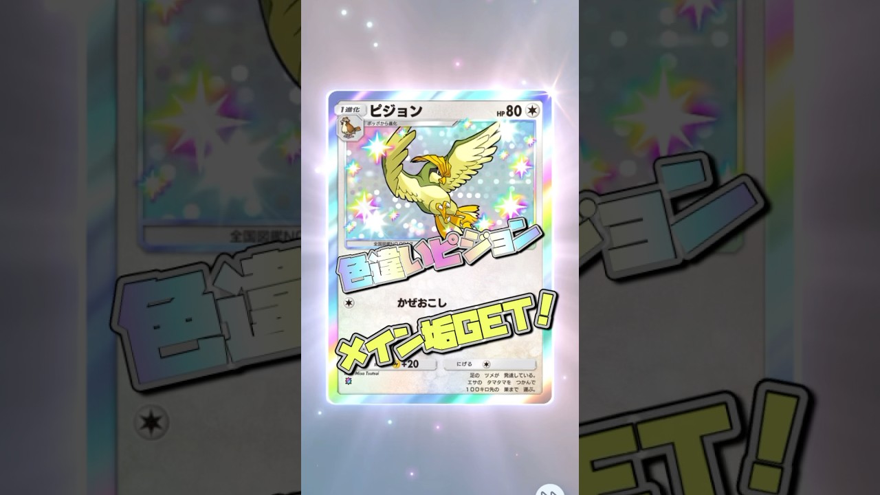 ポッポ系コンプ！色違いピジョンメイン垢にキタ⁉︎