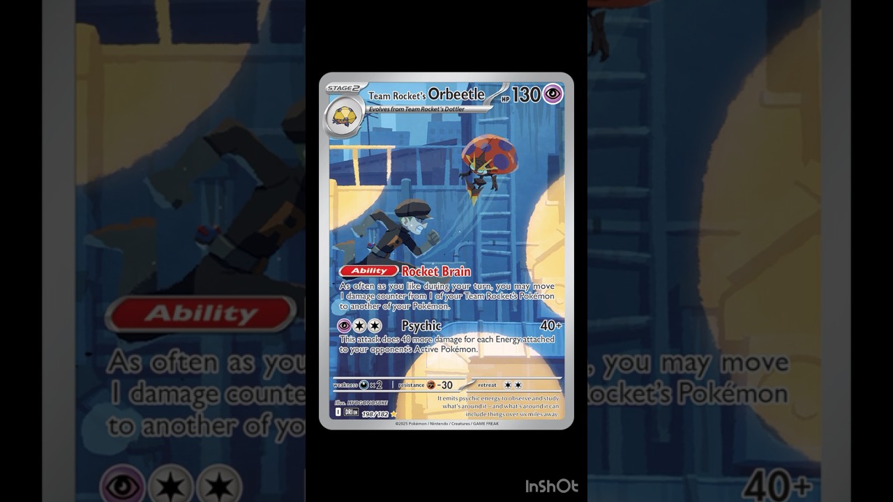 Team Rocket’s Orbeetle #198 Destined Rivals 2025 Pokémon Card 198/182