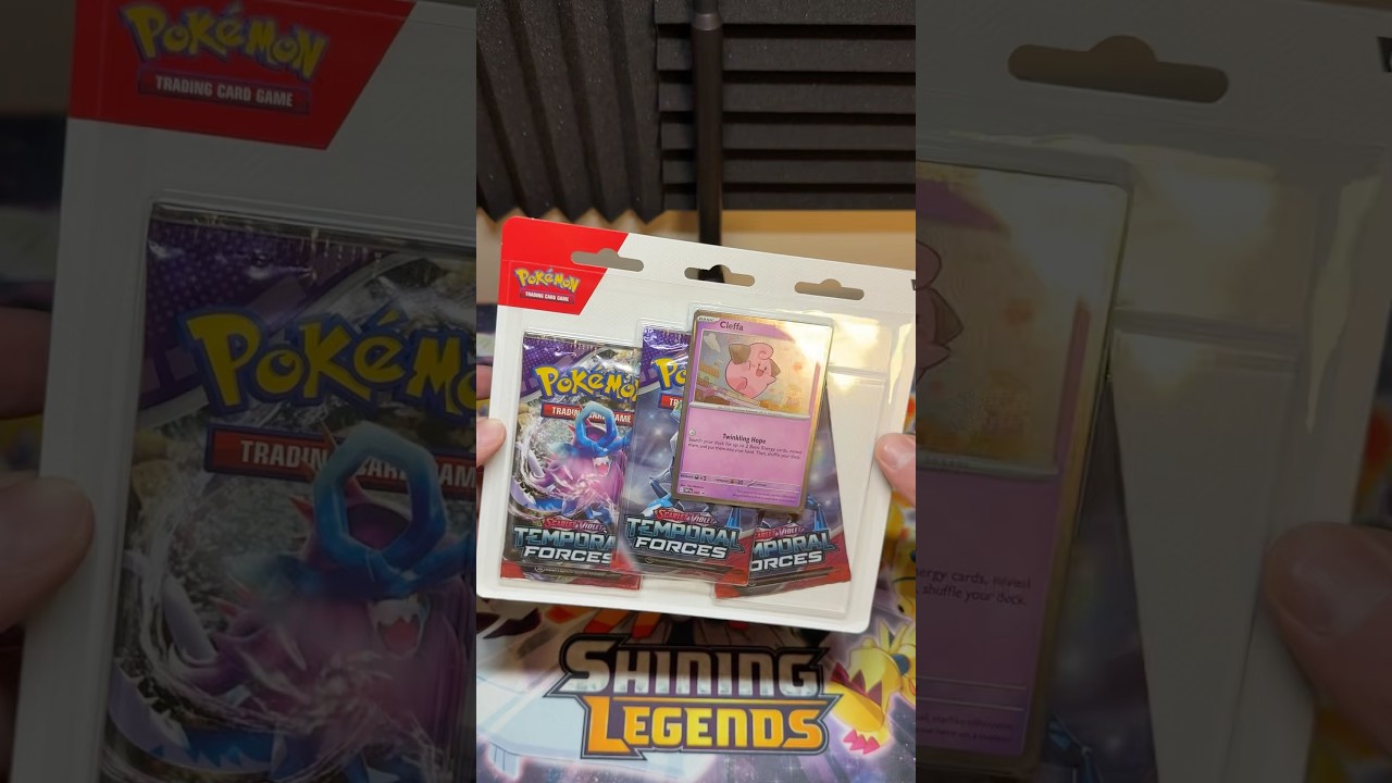 Temporal Forces 3 Pack Cleffa Blister #pokemoncards #temporalforces #pokemoncards #pokemontcg