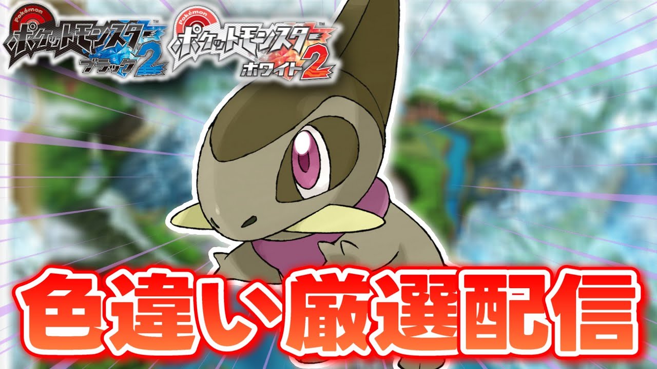 【ポケモンBW2】色違いしか使ってはいけない色違い縛り実況 キバゴ編 0~【生配信】