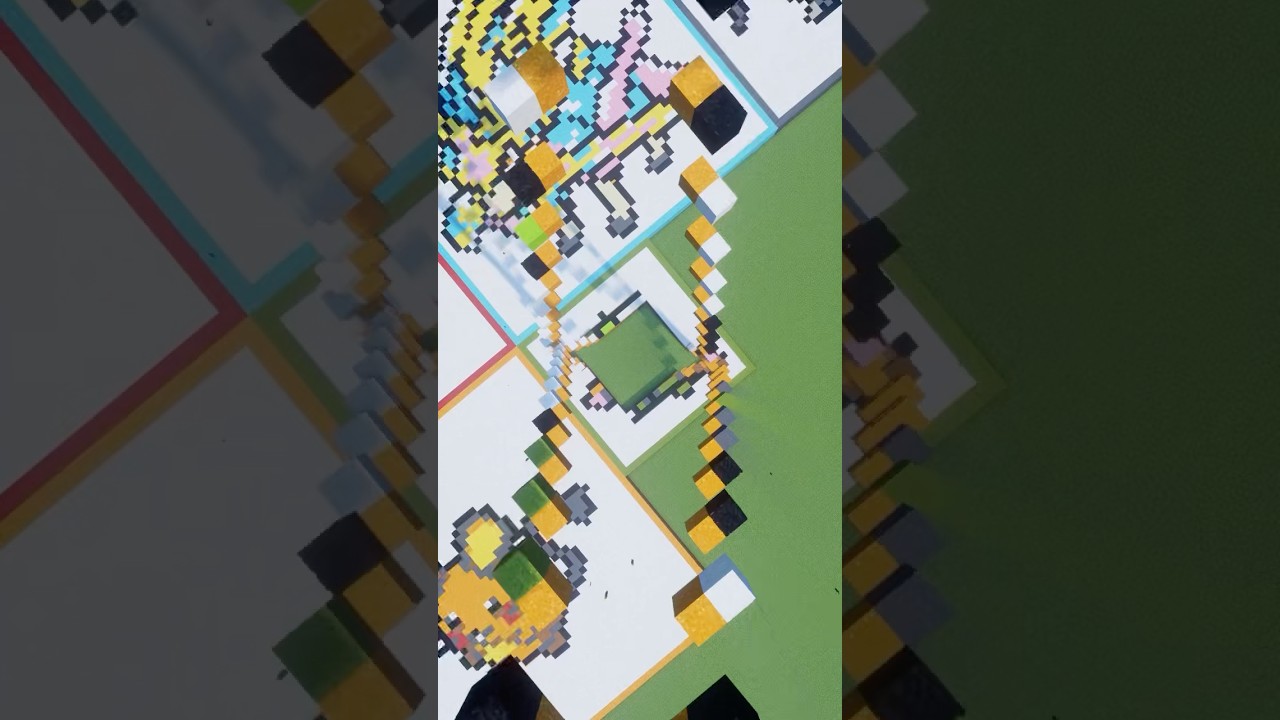 マイクラ砂アートでポケモン #ヤブクロン#minecraft #sandart #shorts