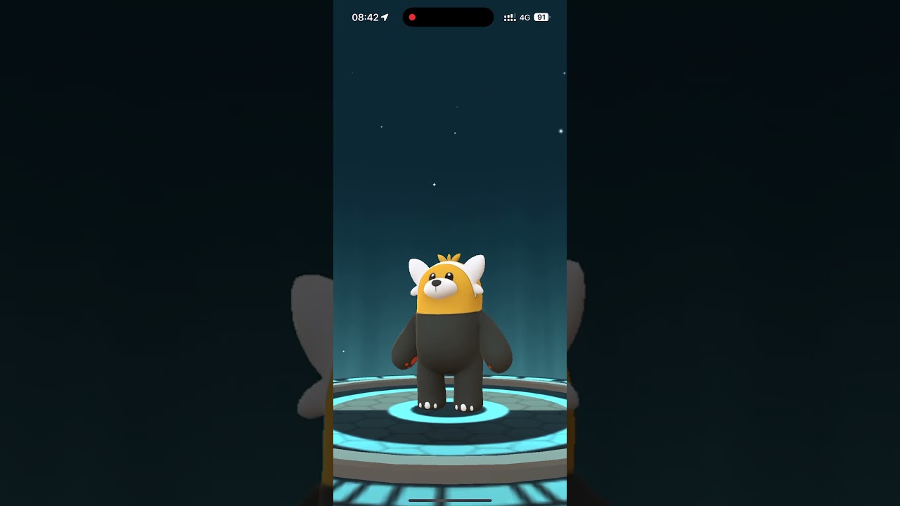 Stufful Shiny Evolution #pokemon #shinypokemon #pokemongo #stufful #bewear #shinypokemon