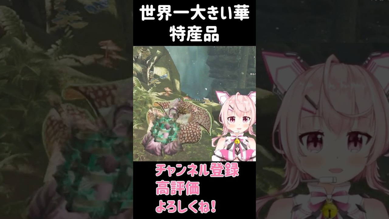 【モンハンワイルズ】世界一大きい花を発見！女王華の蠱惑粉を取れるクイーンラフレシア、みんなは知ってた？【個人勢Vtuber/桃茂フェリス】 #shorts