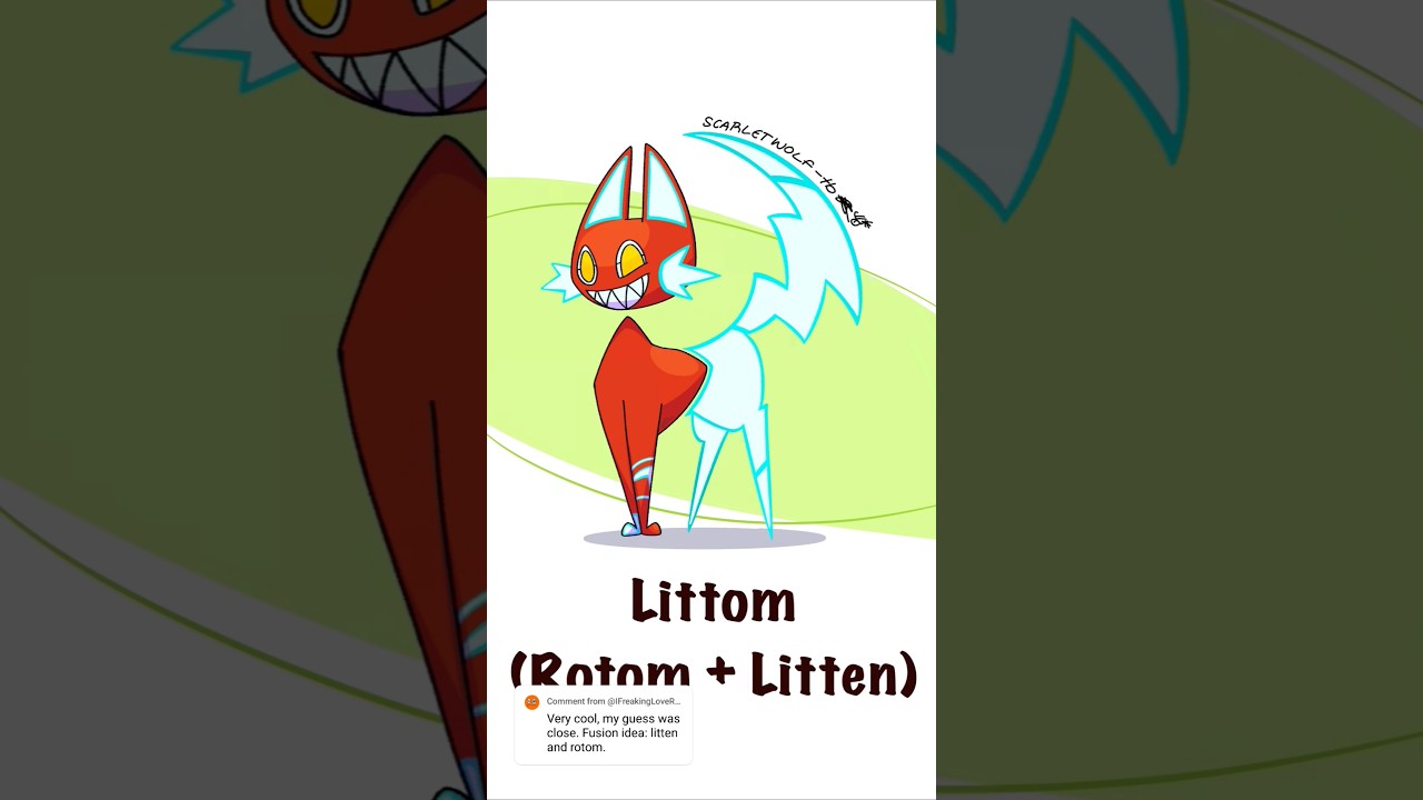 Litten+Rotom! Chaos incarnate! #litten #rotom #pokemonfusion #pokemon #scarwolfart #cute #digitalart
