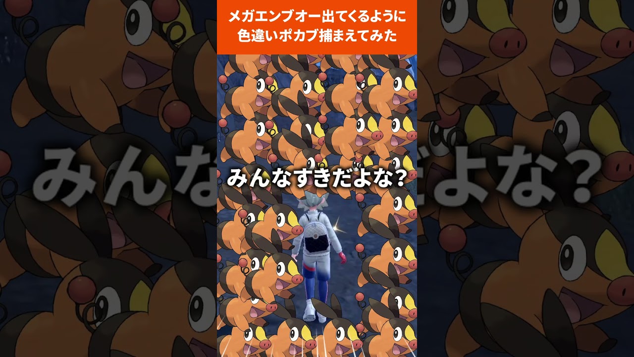 ZAでメガエンブオーが出ることを信じて、色違いポカブをつかまえてみた【ポケモンSV】 #ポケモン　＃shorts