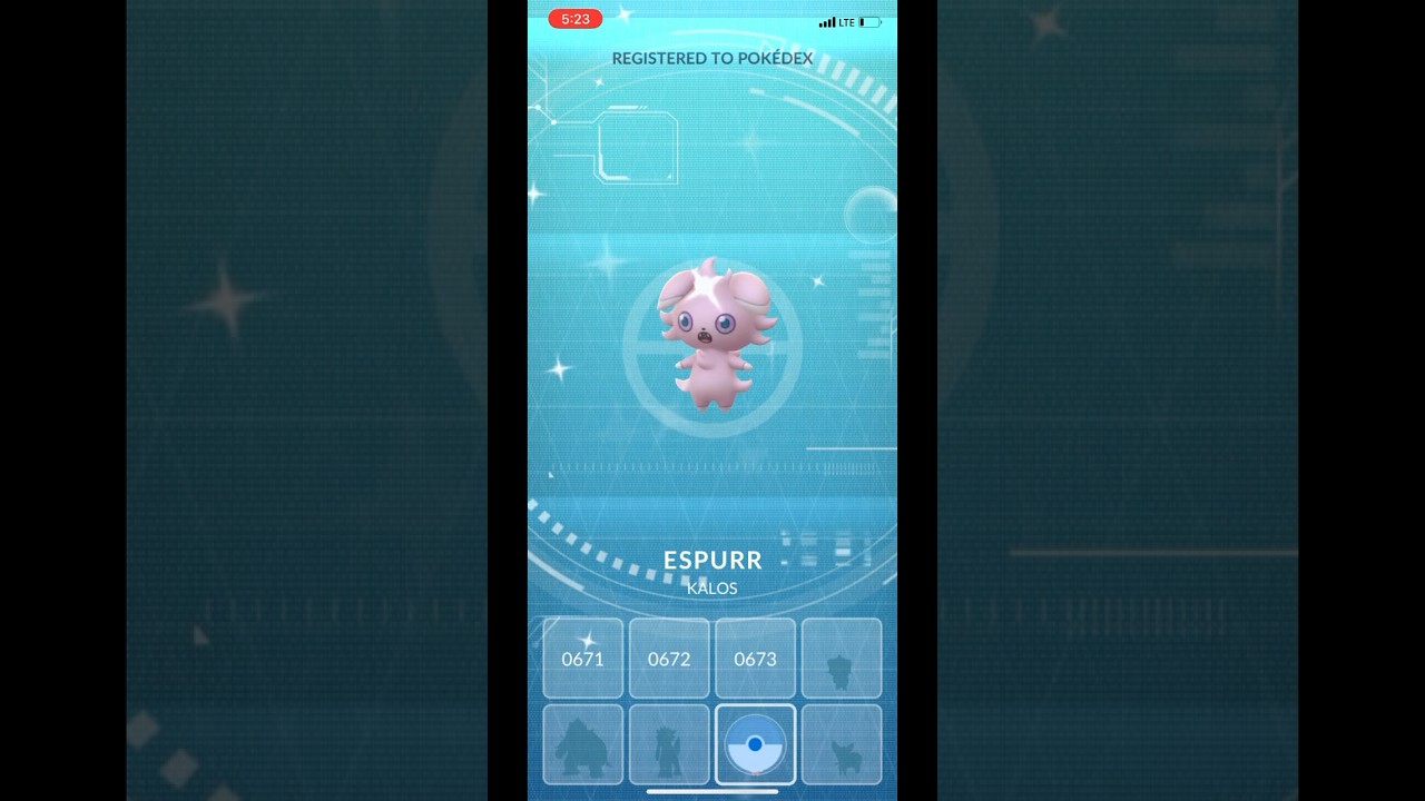 A Pink Espurr #shinypokemon #pokemongoshiny #espurr #pinkshiny #pokémon #shinyhunting #mobilegame