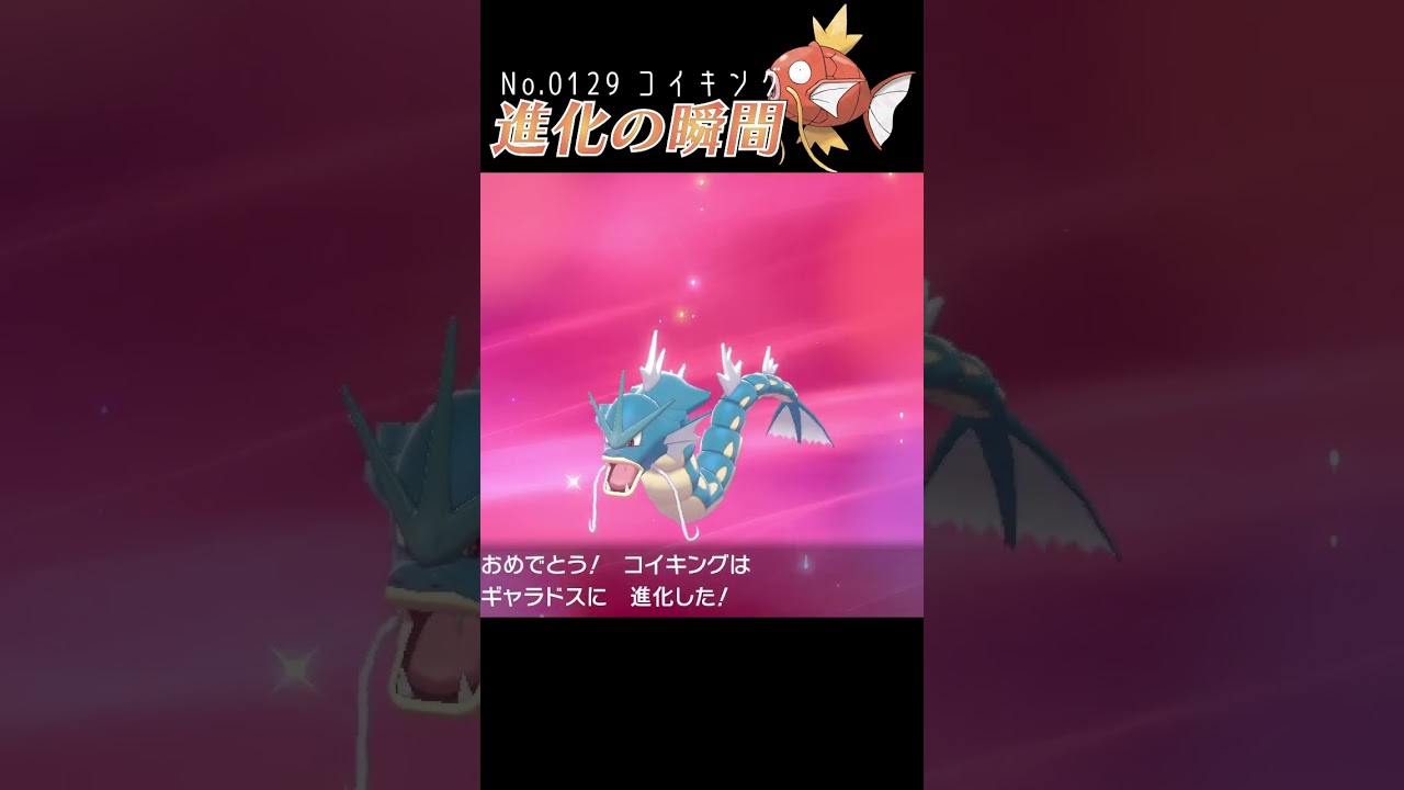 【ポケモン剣盾】コイキング 進化の瞬間 #shorts
