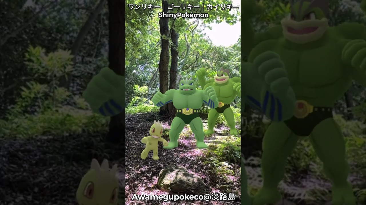 ワンリキー｜Machop｜ゴーリキー｜Machoke｜カイリキー｜Machamp｜ShinyPokémon【ポケモンGO】PoKeMoN GO AR｜AR動画｜GOsnapshot