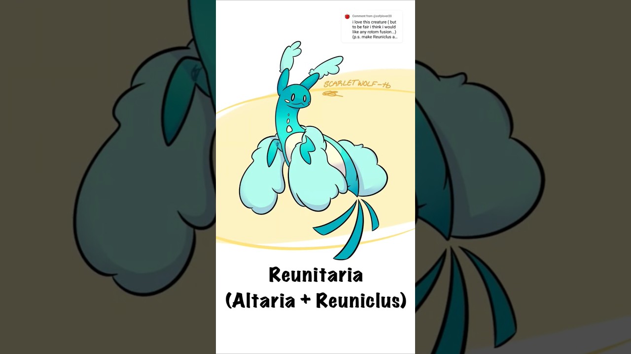 Reuniclus+Altaria! PRECIOUS! #pokemon #reuniclus #altaria #pokemonfusion #scarwolfart #pokemonart