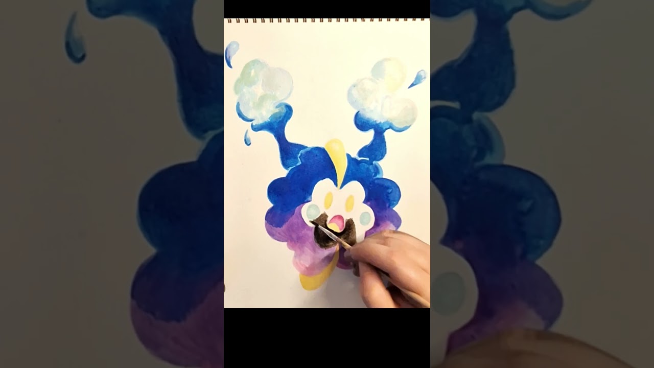 DRAWING EVERY SINGLE POKEMON - COSMOG #art #gen7 #sunandmoon #cosmog #pokemonart #inkdrawing #ink