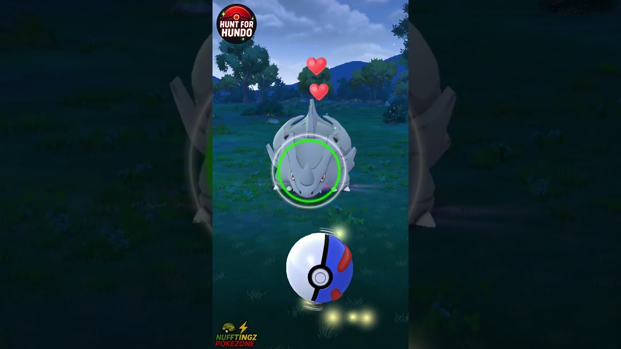 The Ground Shook… It Was a Wild Hundo Rhyhorn! 💥 #HuntForHundos