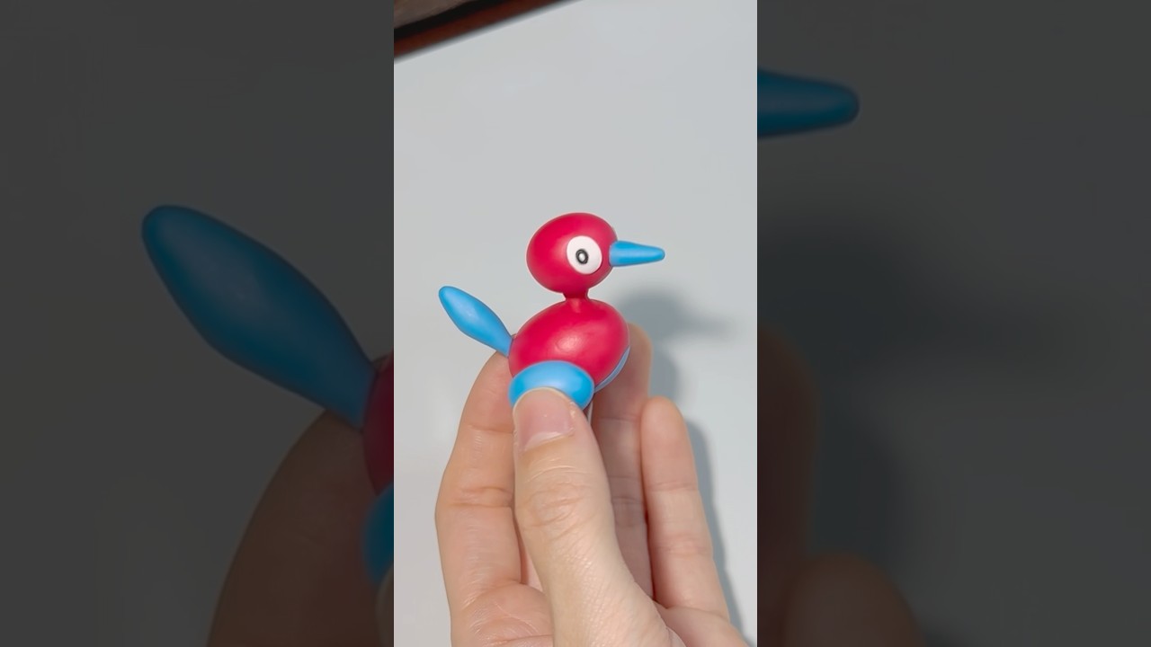 【ポケモン】ポリゴン2のミニフィギュア作ってみた！#pokemon #clay #miniature #ポケモン  #ポリゴン2 #フィギュア