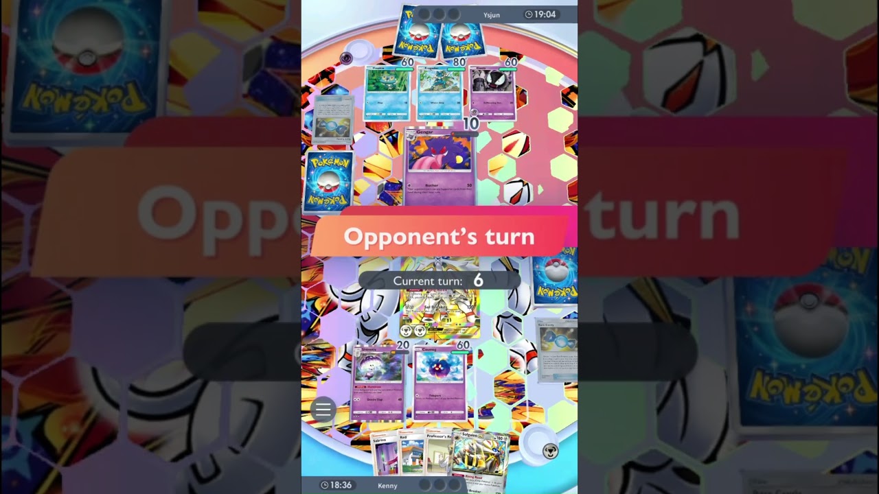 Shiinotic and Solgaleo EX VS Gengar and Greninja in Pokémon TCGP || | #ポケモン || #ポケモンカードゲーム #pokemon