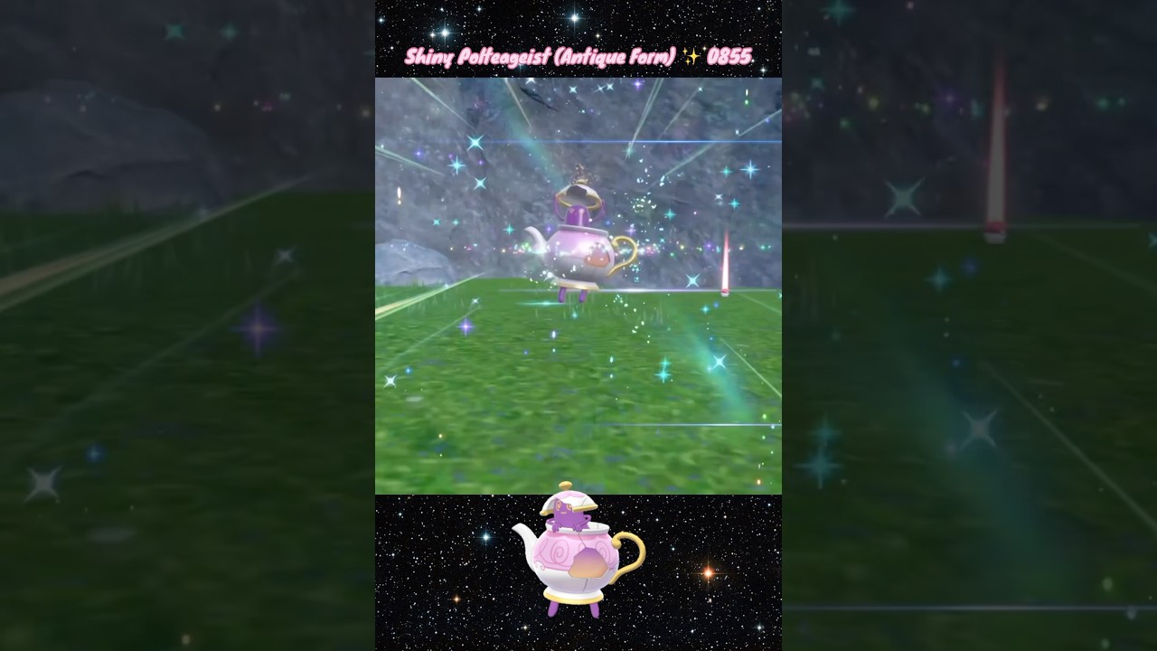 Shiny Polteageist (Antique Form) ✨ 0855 Evolved from Antique Sinistea caught in Pokemon Scarlet