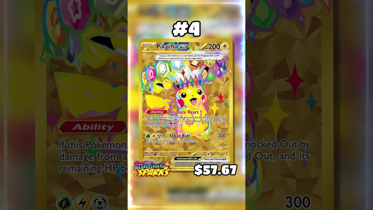 Top 10 Surging Sparks Pokemon Cards #pokemoncards #pokemontcg #surgingsparks