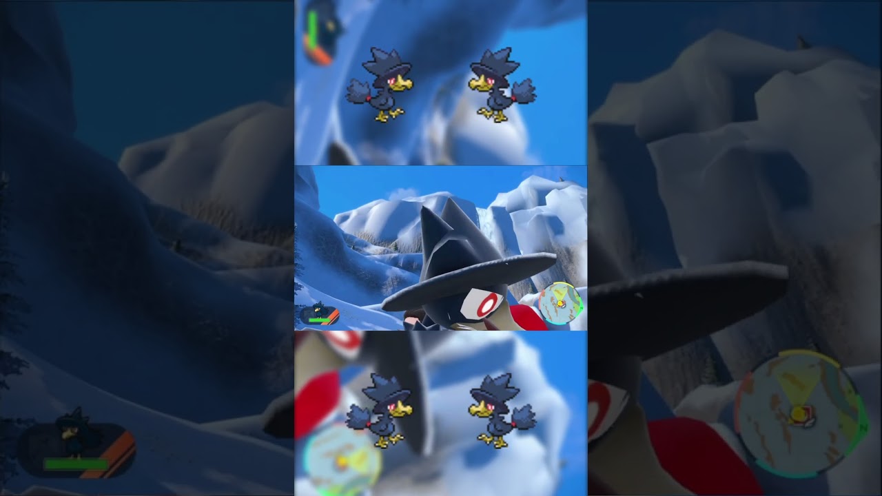 不眠なのに寝てると思ったらしっかり起きてるヤミカラス #shorts　#ポケモンsv