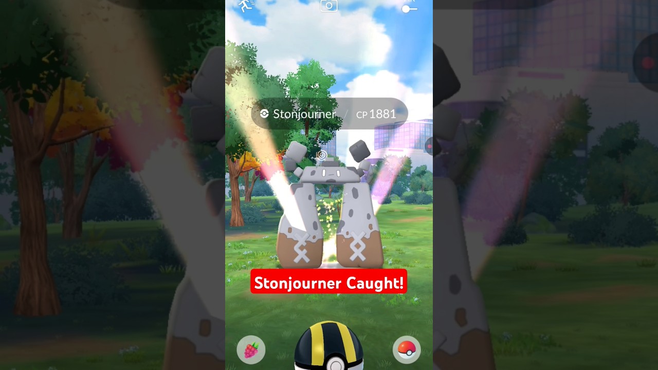 Pokémon Go - Stonjourner Caught! #shorts