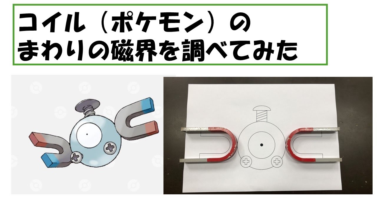 コイル（ポケモン）のまわりの磁界
