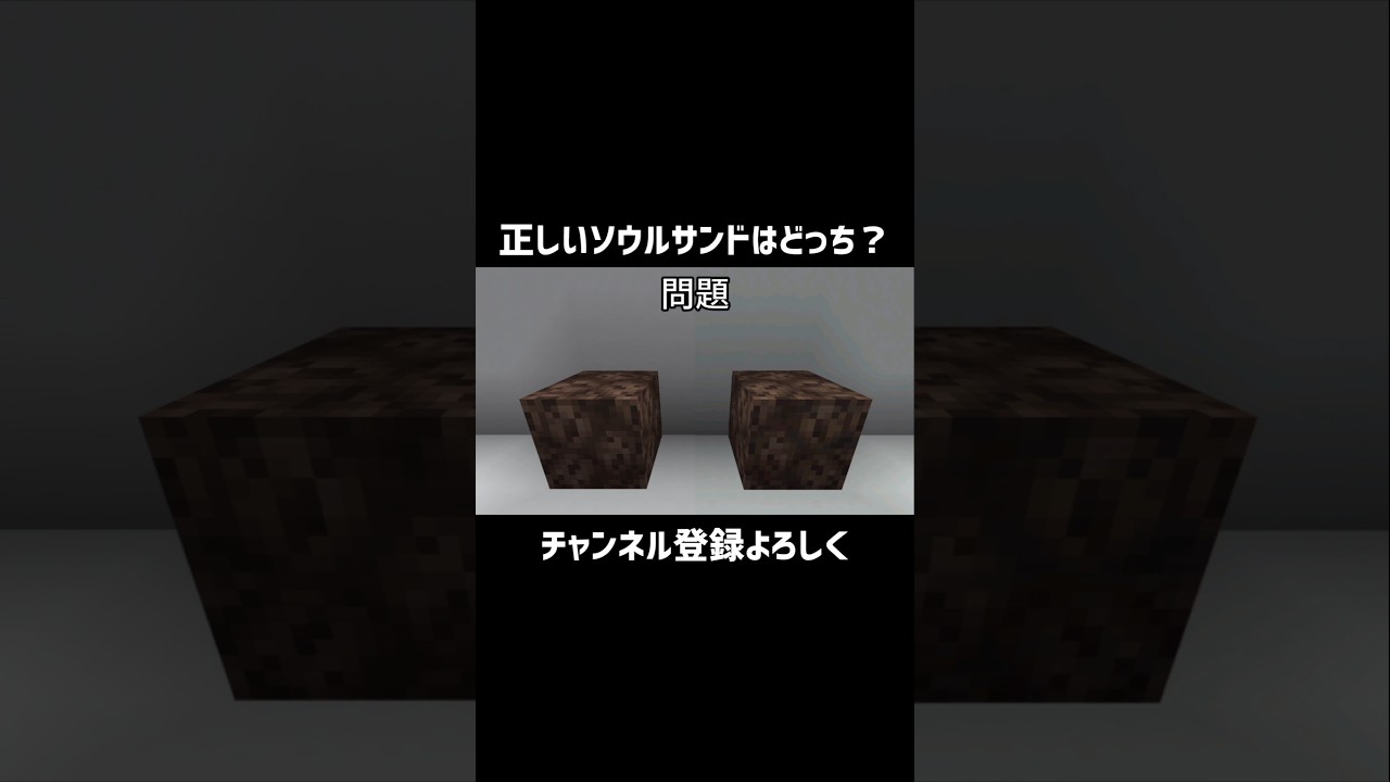 【マイクラ】正しいソウルサンドはどっち？　#shorts