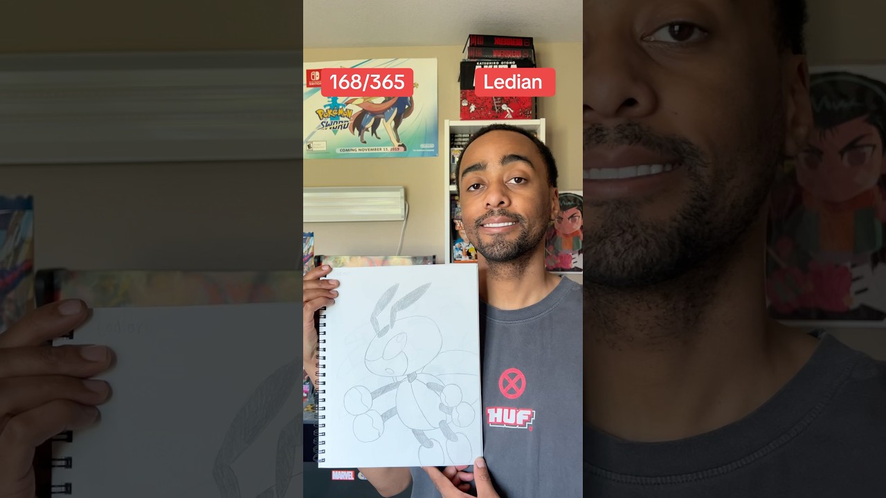 Drawing Ledian #drawing #pokemon #kaytranada #channeltres #ledian #johto #pokémon #draw #artist #art