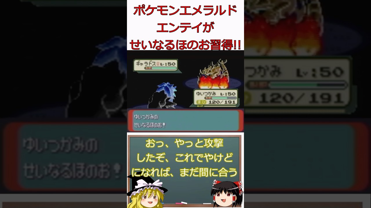 エンテイが3世代でせいなるほのおを習得した結果！！#shorts #ポケモン #ゆっくり実況