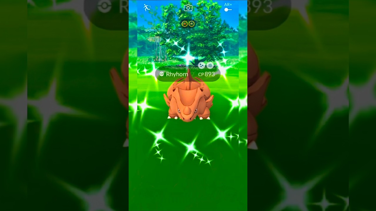 ✨ Shiny ✨ Rhyhorn Catch in Wild Pokemon Go #shorts #pokemongo #rhyhorn #shinypokemon