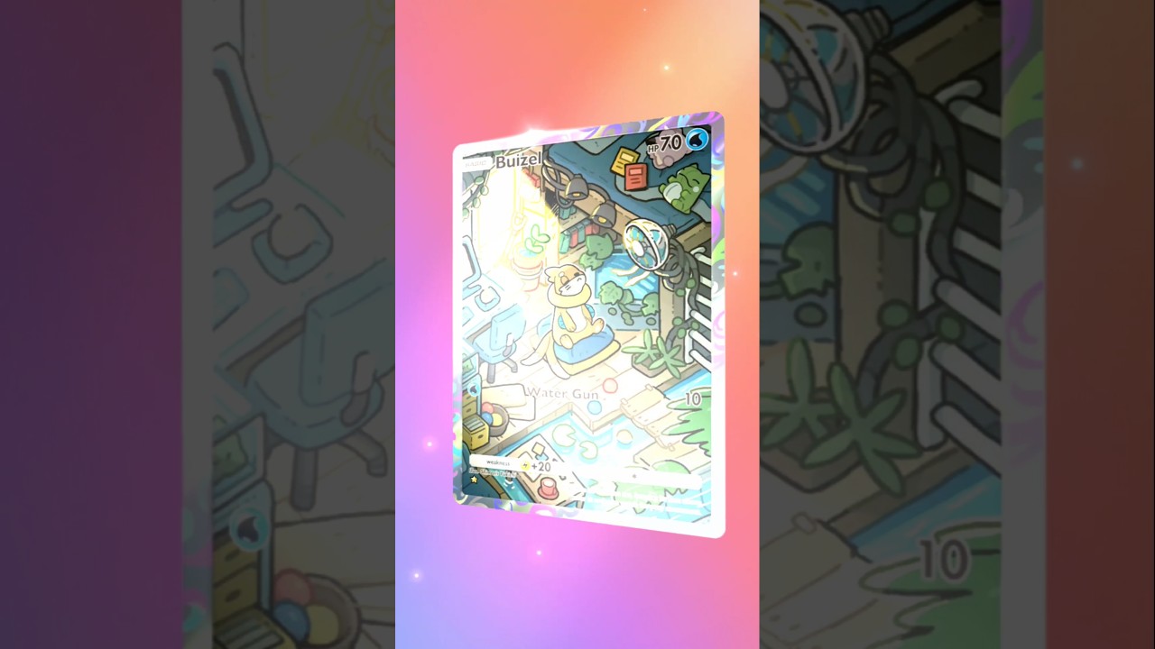 Illustration Rare Buizel Coolin' Off Indoors Next to a Fan! - Pokémon TCG Pocket
