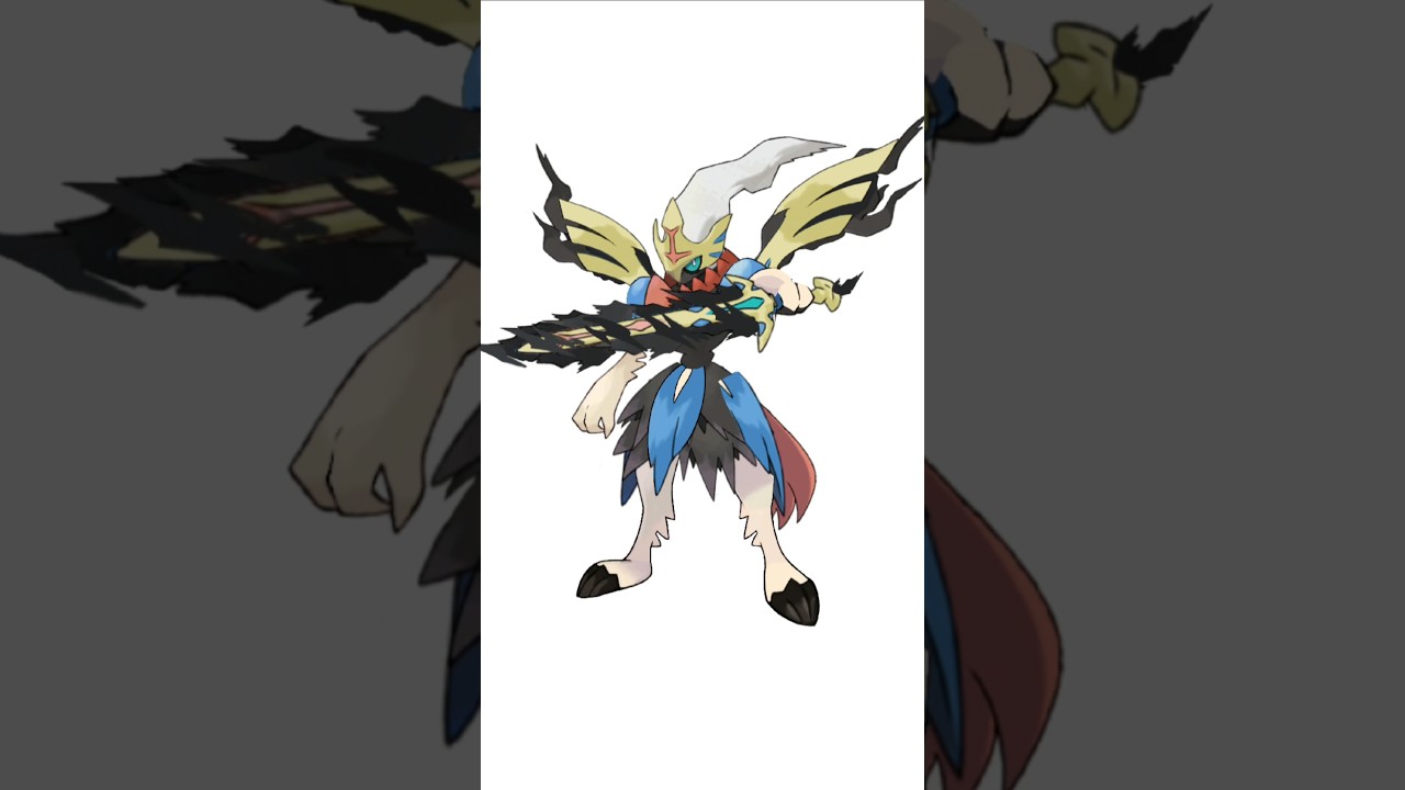 ダークライ＋ザシアン合成。霊騎士　#ポケモンフュージョン #改造ポケモン  #伝説のポケモン #最強ポケモン #ダークライEX