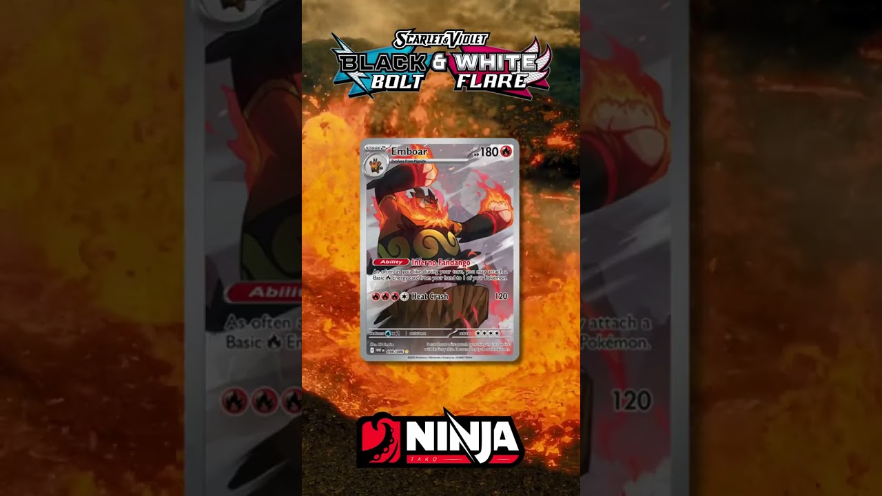 Black Bolt & White Flare | Emboar Illustration Rare Reveal 🔥🐗