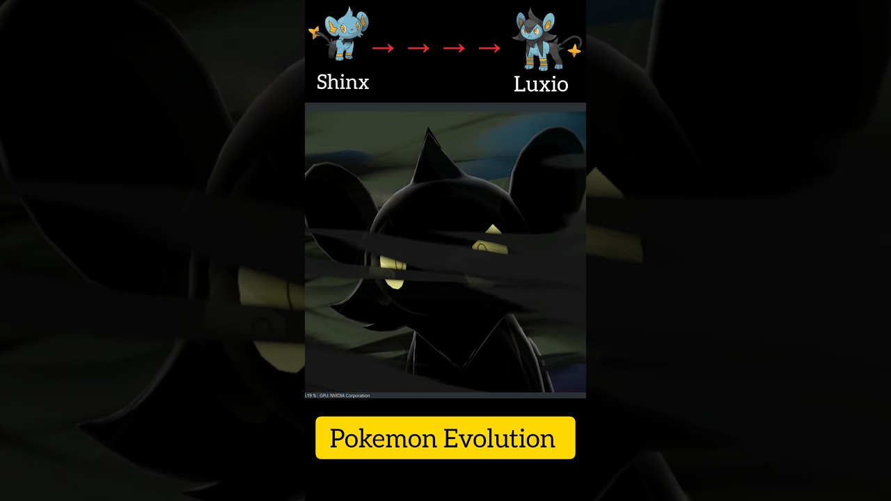 🔴Pokemon Evolution [Shinx→Luxio].... #pokemon #shorts #game