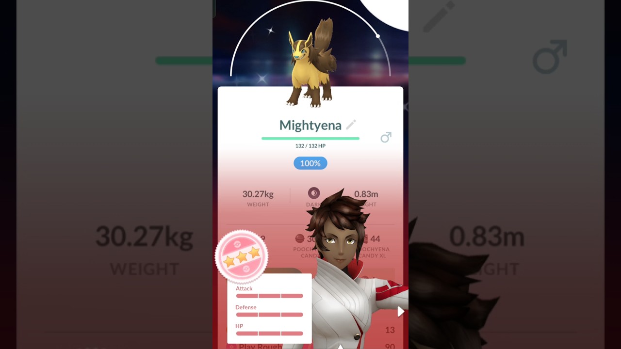 🔴Mightyena 4*✨in Pokemon go 🎮🔥  #likes ❤️& subscribe 👍 #likes❤️#pokemon go 😎