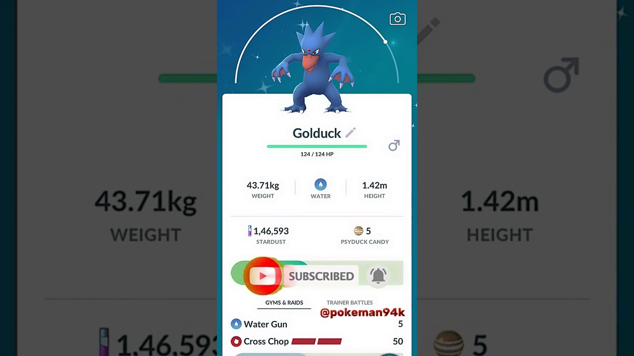✨GET✨SHINY✨GOLDUCK  POKEMON POKEMON GO#pokemongo #gaming #legendary #shinypokemon#gbl 🥵🥵😎😎