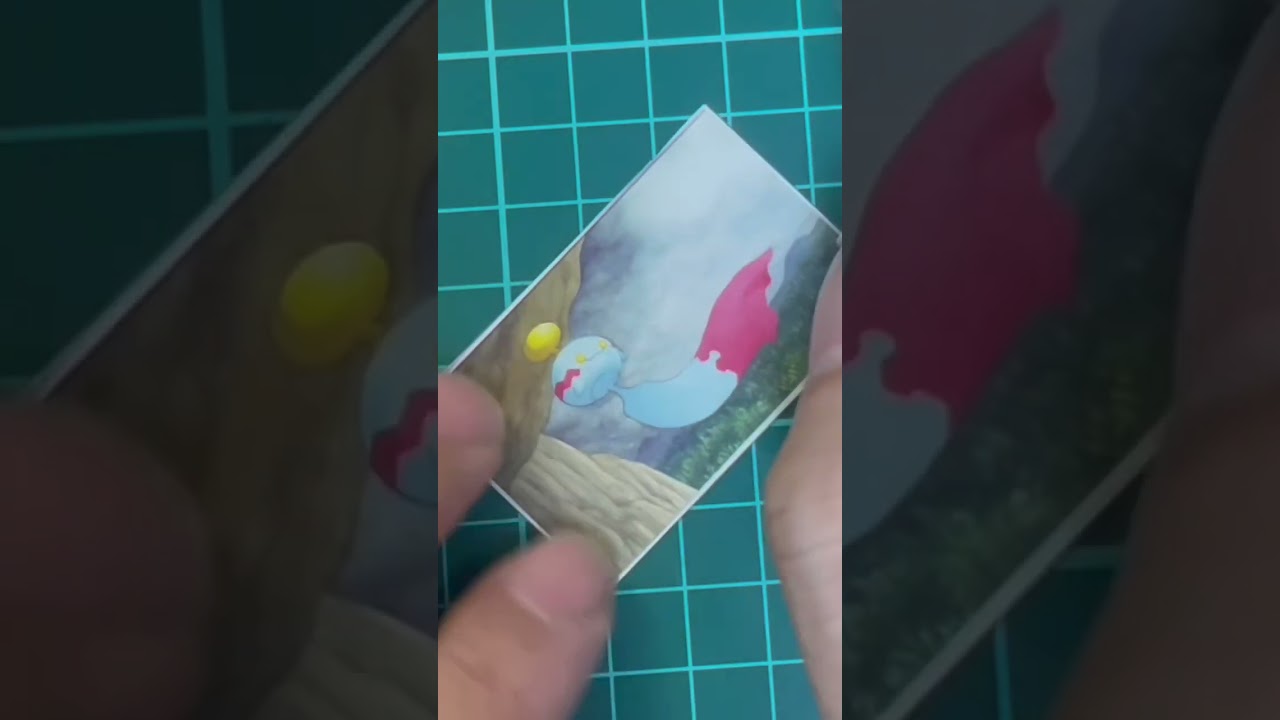 ポケモンカード「チリーン」4カード3D作成