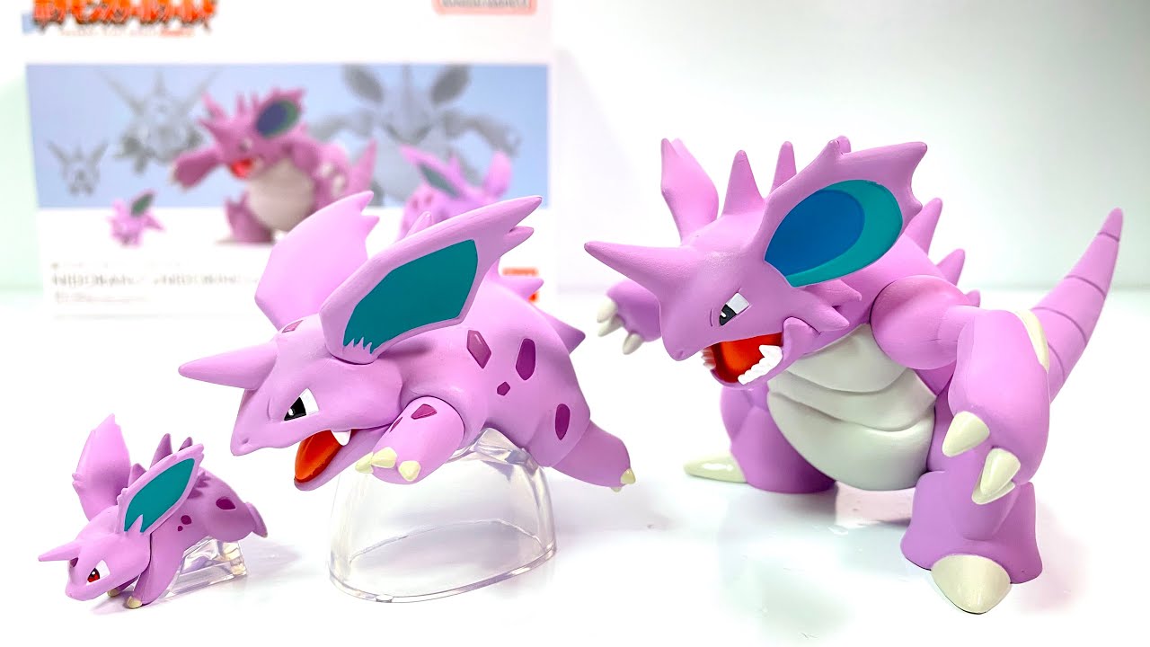 ポケモンスケールワールド カントー地方 ニドラン♂&ニドリーノ&ニドキング 開封 Pokemon scale world Kanto Region Nidoran♂&Nidorina&Nidoking