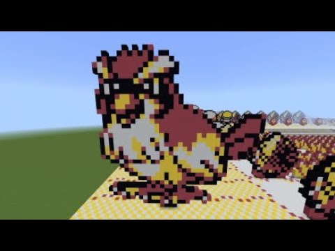 ［マイクラ］黙々とポッポを作る［ポケモンピカチュウ版ドット絵］