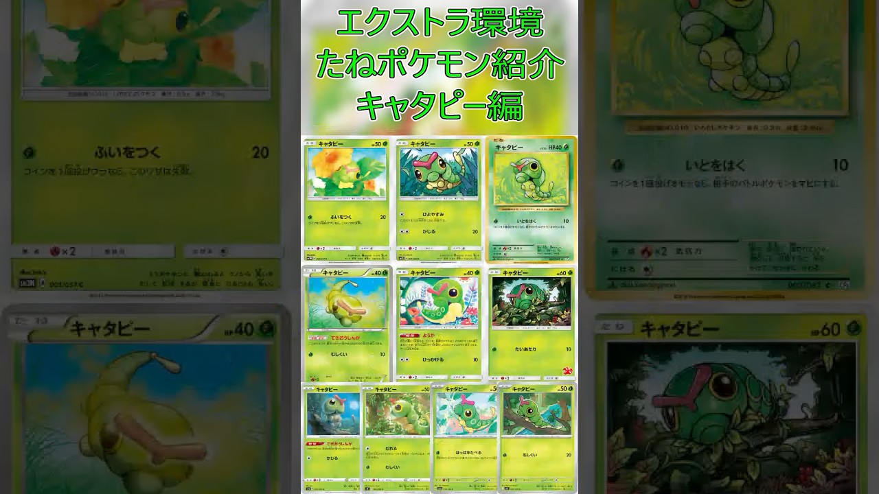 【ポケカ/エクストラ】エクストラおすすめたねポケモン紹介 キャタピー編  #shorts #ポケモンカード #キャタピー #pokemontcg #エクストラバトルの日