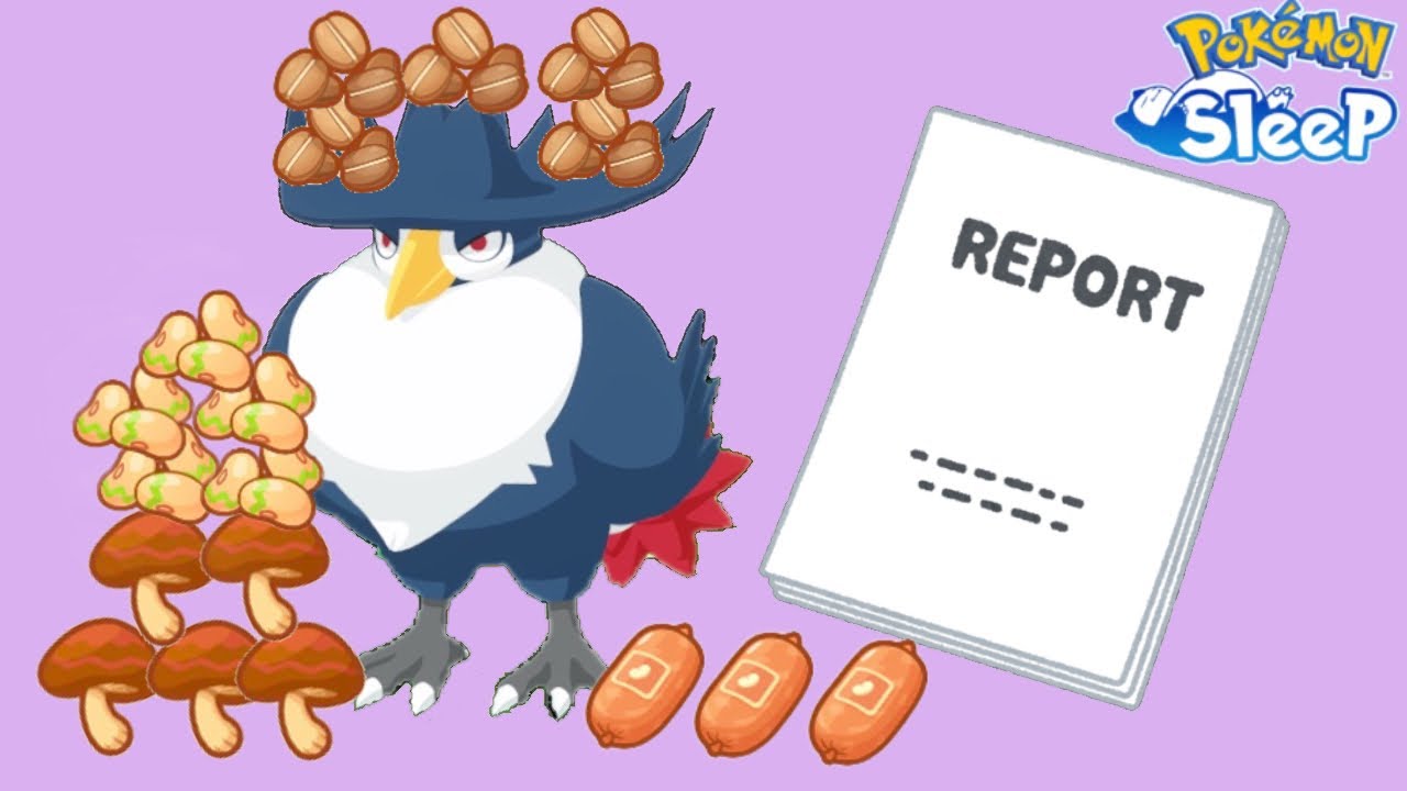 【ポケスリ】ドンカラス、1週間でどれくらい食材とかけらを持ってくる？