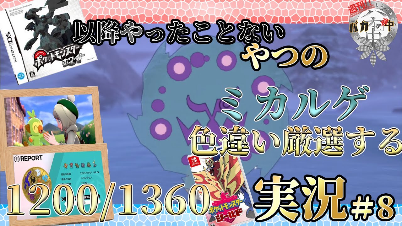 【#ポケモン剣盾】24時間以上やって出てません…ポケモンブラック以降やったことないやつの色違いミカルゲ厳選シールド実況 ＃8【#週刊バカ途中】