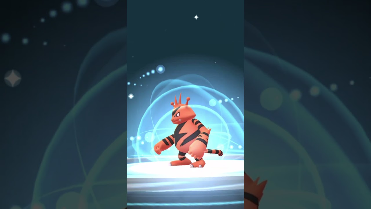 ポケモンGOで色違いエレブーが捕獲される