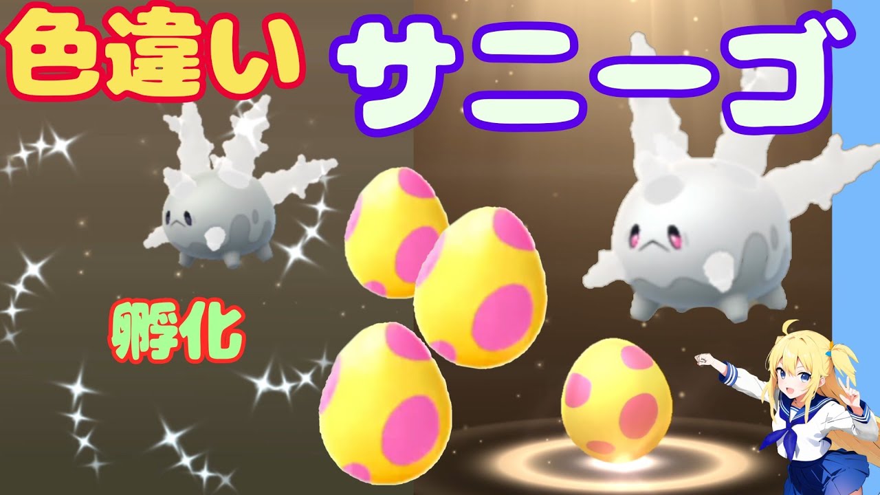 色違いガラルサニーゴ孵化！7kmたまごからの確率は？かなり早めに来てくれた～