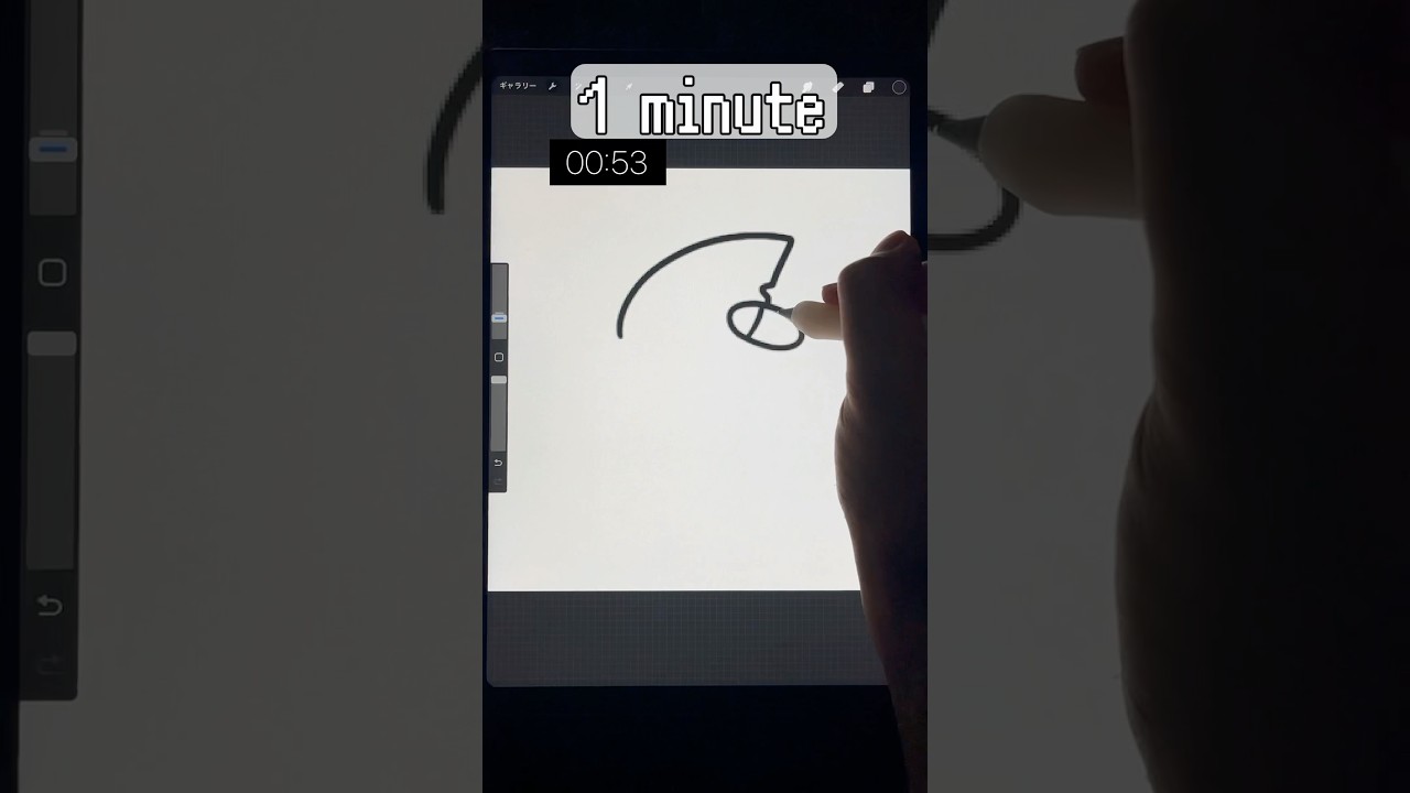 フカマルを1分で描いてみたかった Drawing Gible in 1 minute #イラスト #ポケモン #ポケポケ #shorts