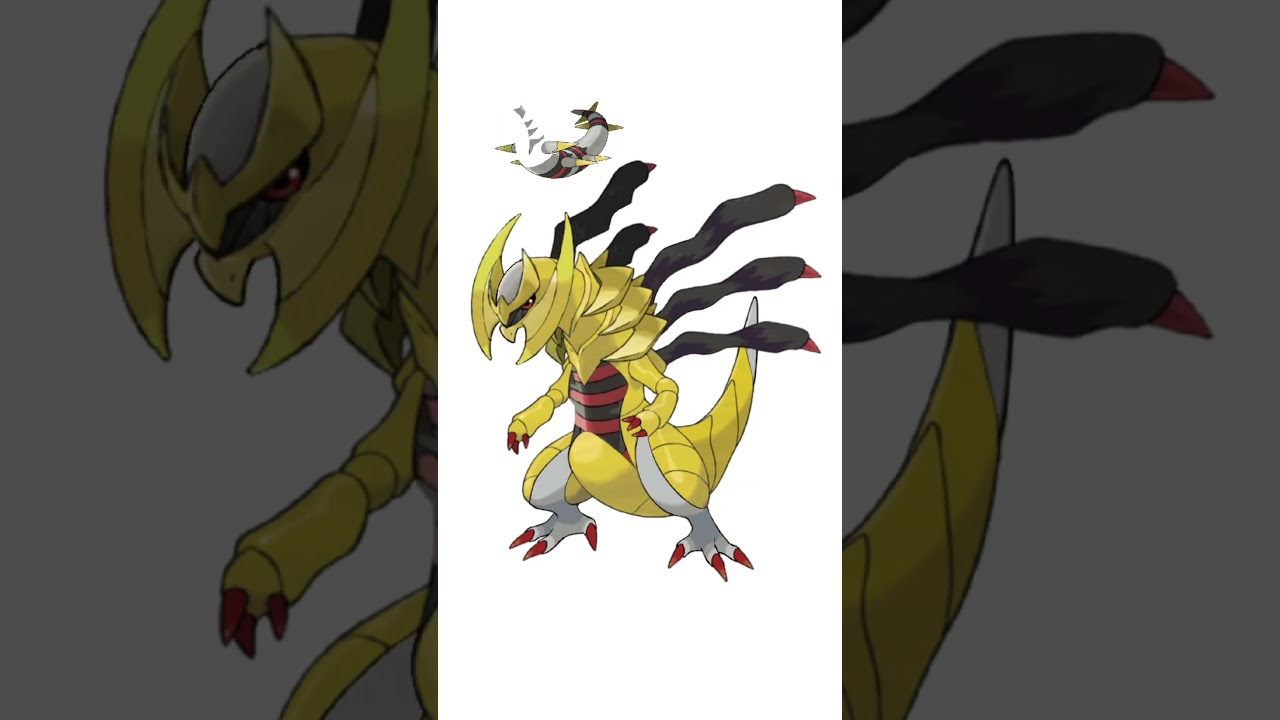 オノノクス＋ギラティナ合成。黄金牙竜　#ポケモンフュージョン #改造ポケモン  #伝説のポケモン #最強ポケモン #色違いポケモン