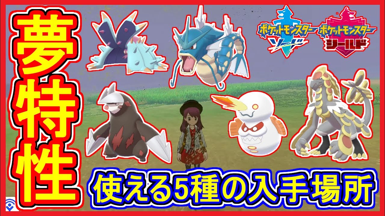 ポケモン剣盾 #36 夢特性 入手場所 5選 ギャラドス・ヒヒダルマ・ドリュウズなど！初心者向け【メイルス】