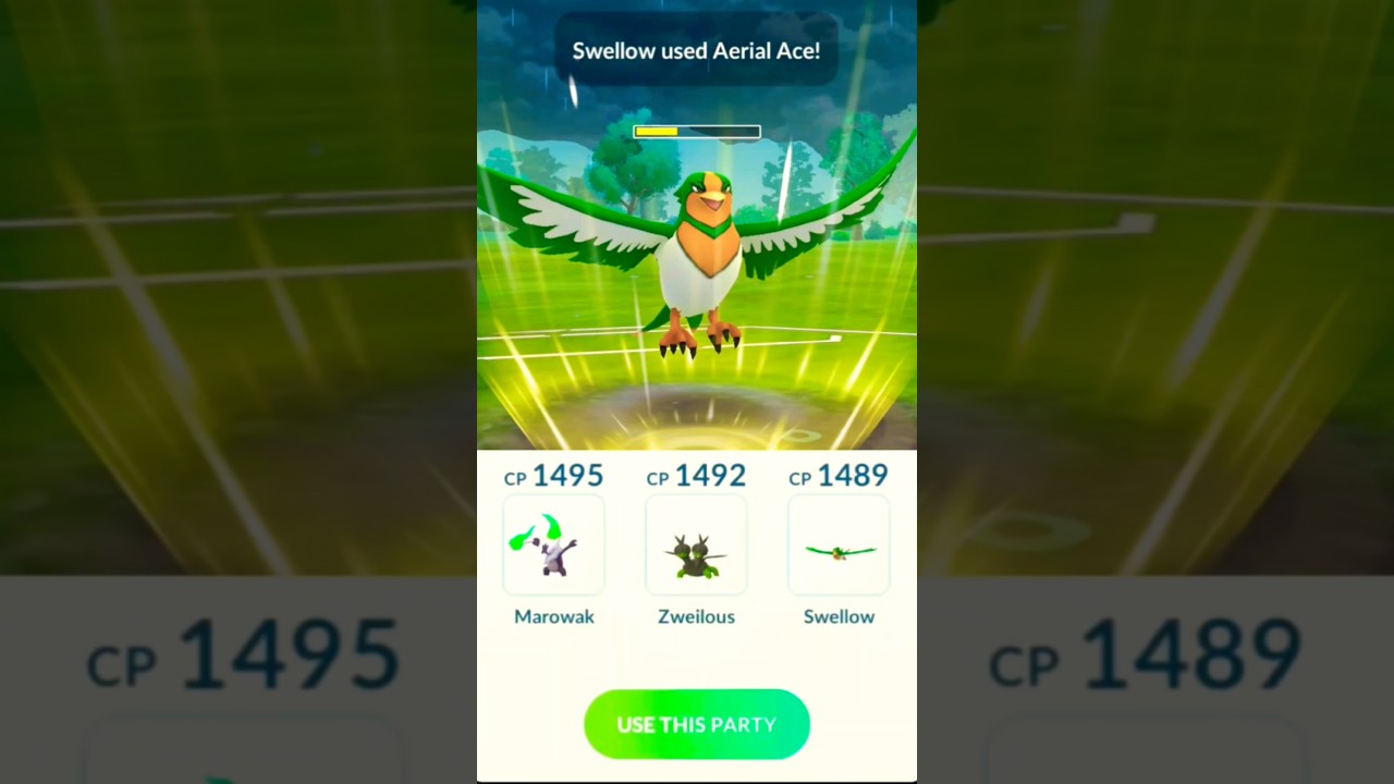 OMG Shiny ✨ Swellow Got Destructive Mode 🤯 @pokemongo #shorts #pvp #gblteam