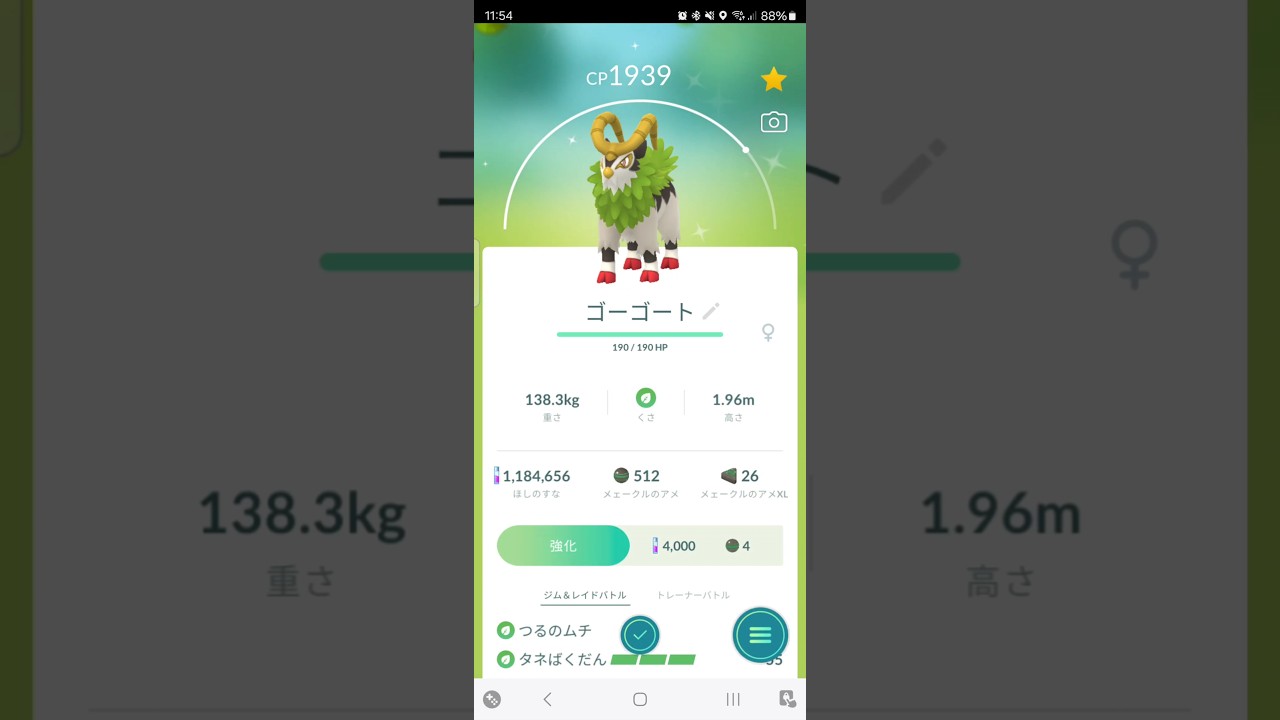 色違い　メェークルからゴーゴートに進化　ポケモンGO